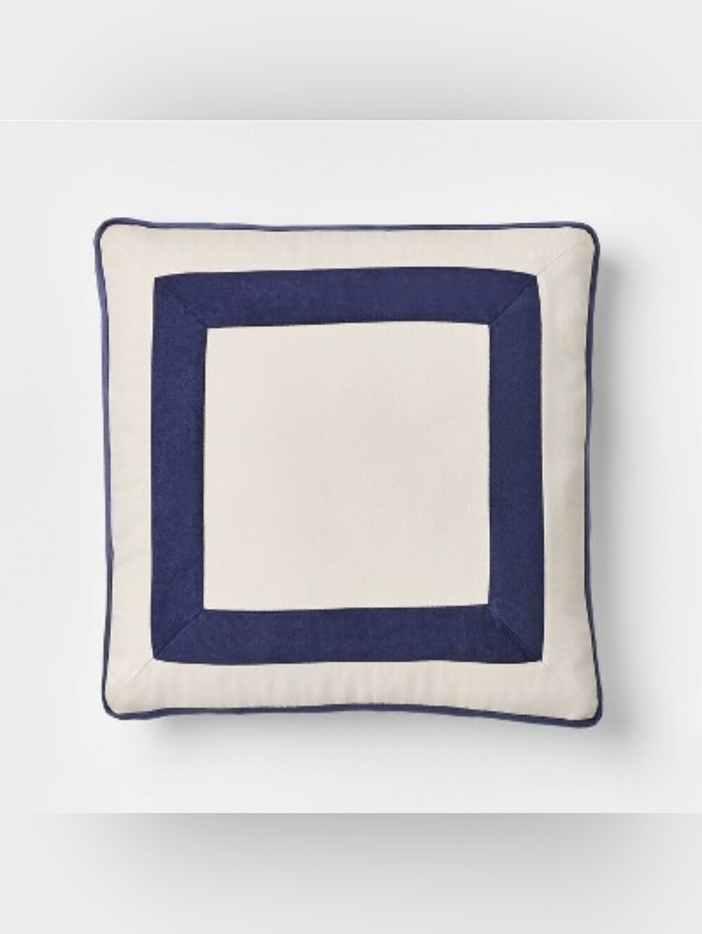 Threshold Designed With Studio McGee 22" Velvet Border Pillow Navy